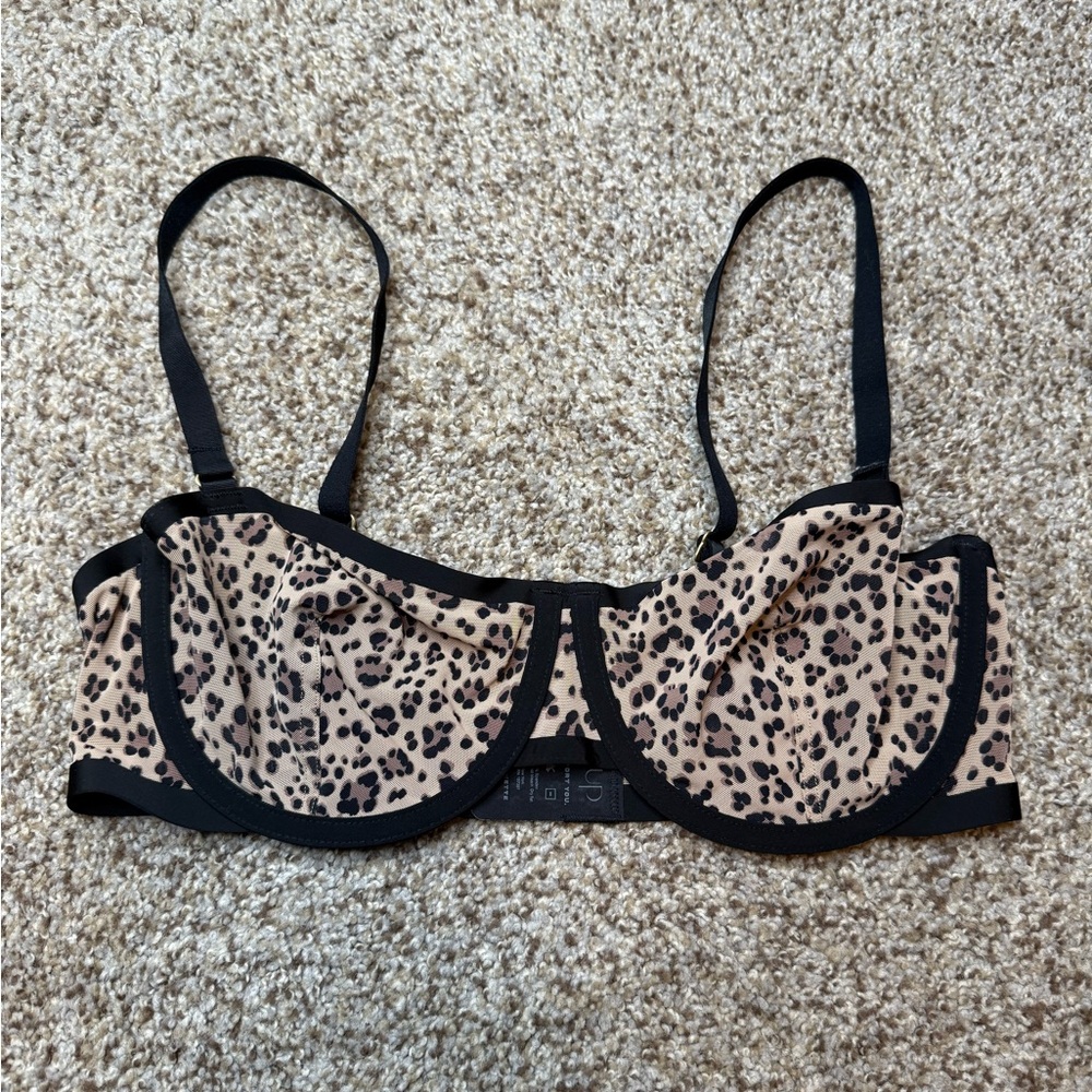 CUUP Leopard Print Bra 34D